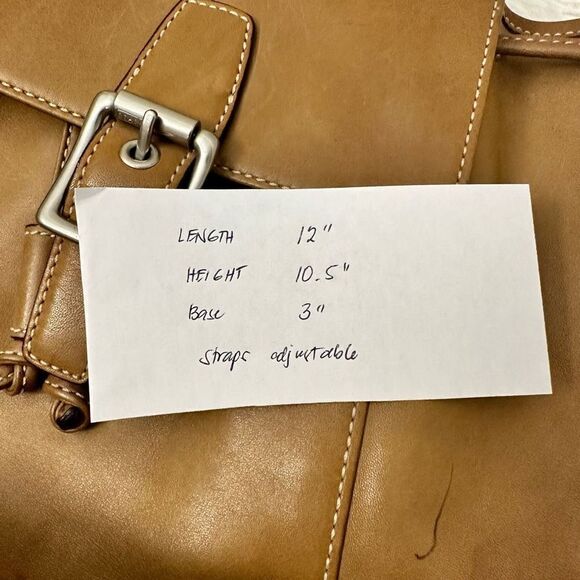 COACH Vintage Light Tan Leather Legacy Drawstring Backpack Bag 9569 small - Picture 9 of 11